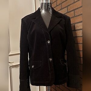 Black Tailored Blazer Size L Classic Workwear Minimal Jacket